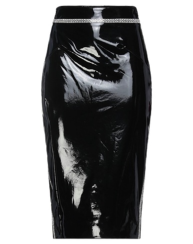 FRANKIE MORELLO Midi skirt Black 70% Viscose, 25% Polyamide, 5% Elastane
