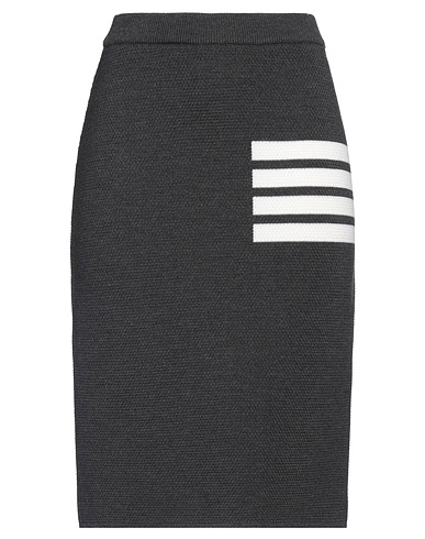 THOM BROWNE Midi-Rock Braungrau 99% Schurwolle, 1% Polyamid