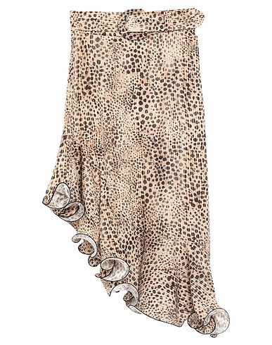 ART DEALER. Mini skirt Beige 95% Silk, 5% Elastane