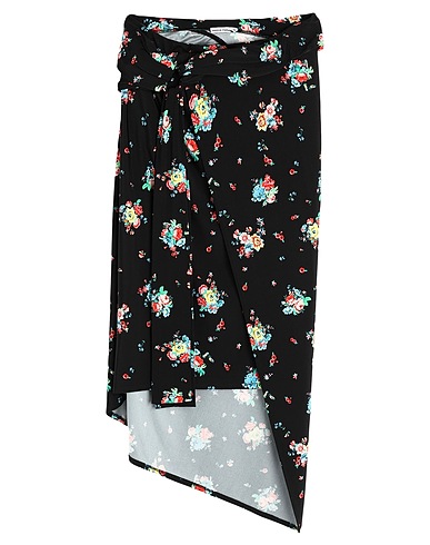 RABANNE Midi skirt Black 90% Viscose, 10% Elastane