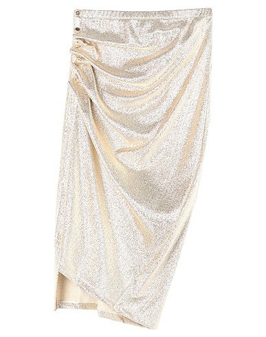 RABANNE Midi skirt Platinum 75% Viscose, 20% Polyester, 5% Elastane