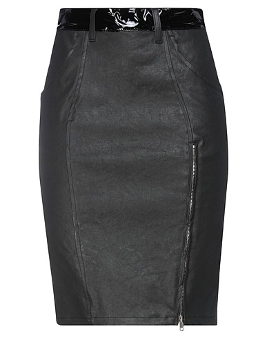 JEREMY SCOTT Minirock Schwarz 90% Baumwolle, 9% Triacetat, 1% Andere Fasern, Polyester, Polyurethan