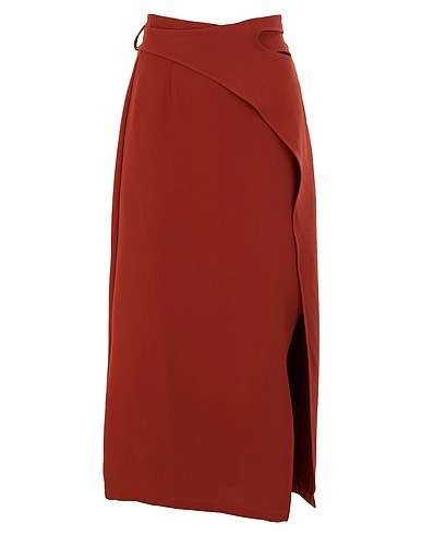 8 by YOOX Midi skirt Brick 100% Polyester