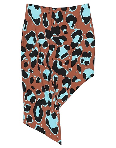 JUST CAVALLI Mini skirt Brown 97% Viscose, 3% Elastane