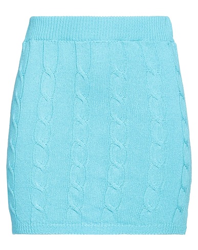 VICOLO Mini skirt Azure 50% Cotton, 50% Acrylic