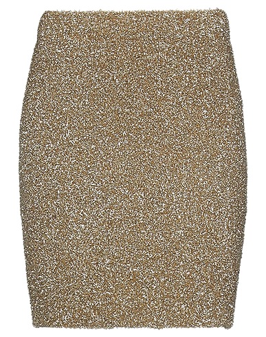 ANIYE BY Mini skirt Gold 71% Polyester, 29% Polyamide