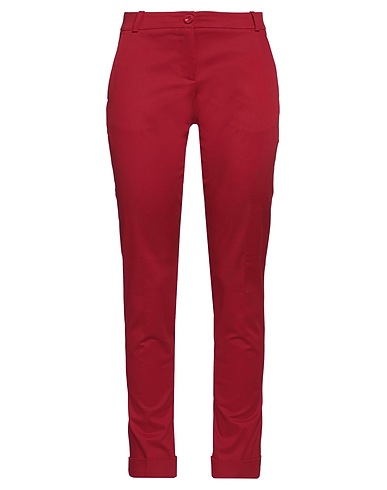 PINKO Casual trouser Brick red 97% Cotton, 3% Elastane