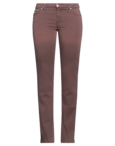 JACOB COHЁN Casual trouser Dark brown 97% Cotton, 3% Elastane