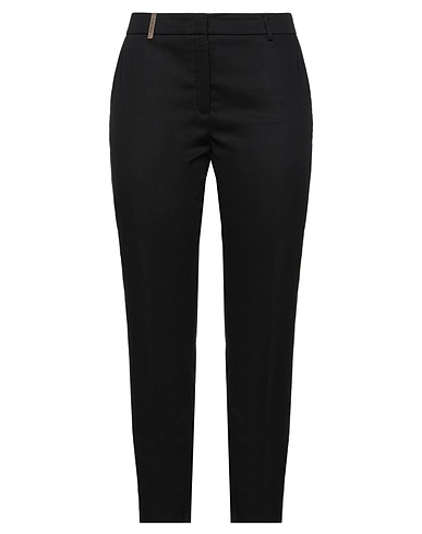 PESERICO Casual pants Black 98% Cotton, 2% Elastane