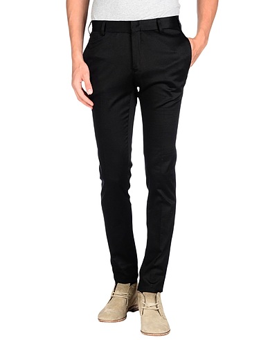 DANIELE ALESSANDRINI Casual trouser Black 97% Cotton, 3% Elastane