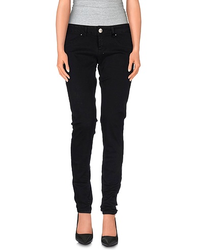 FLY GIRL Casual trouser Black 98% Cotton, 2% Elastane
