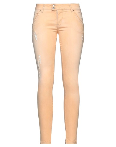 MET JEANS Casual trouser Beige 95% Cotton, 5% Elastane