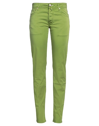 JACOB COHЁN Casual trouser Military green 97% Cotton, 3% Elastane