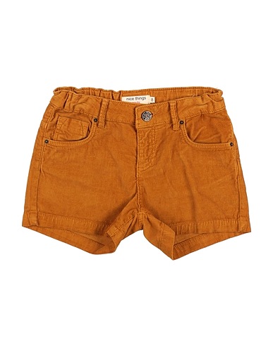 NICE THINGS MINI Shorts & Bermuda Giallo ocra 97% Cotone, 3% Elastan