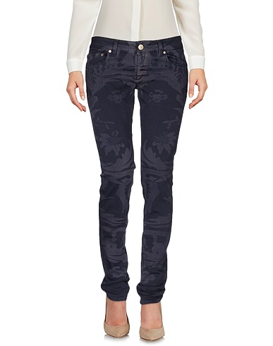DONDUP Casual trouser Dark purple 98% Cotton, 2% Elastane