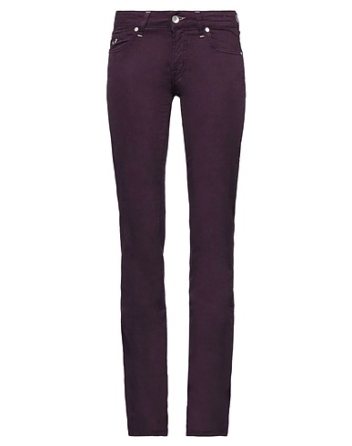 JACOB COHЁN Pantalone Viola scuro 97% Cotone, 3% Elastan