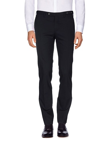 PT Torino Casual trouser Black 98% Virgin Wool, 2% Elastane
