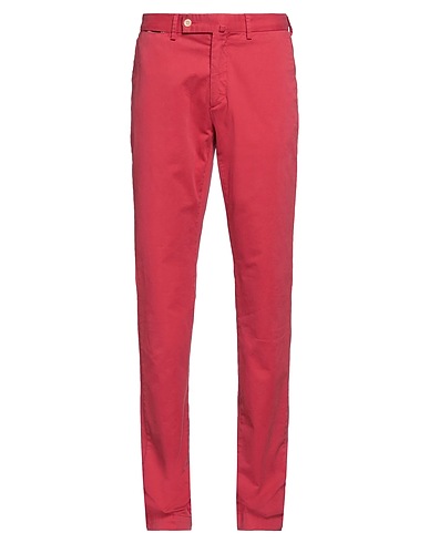 HACKETT Casual trouser Tomato red 99% Cotton, 1% Elastane