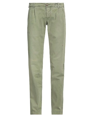 MONOCROM Casual trouser Military green 98% Cotton, 2% Elastane