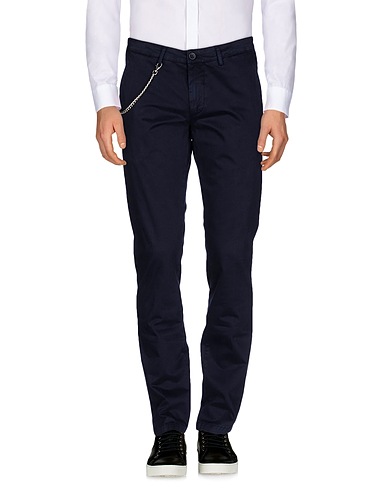 MANUEL RITZ Casual trouser Midnight blue 97% Cotton, 3% Elastane
