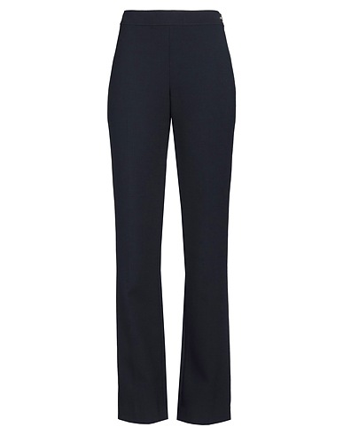 TORY BURCH Casual trouser Navy blue 50% Wool, 44% Polyester, 6% Elastane