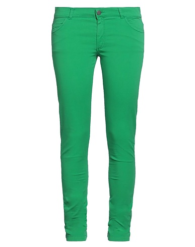 ROSSOPURO Casual trouser Green 94% Cotton, 6% Elastane