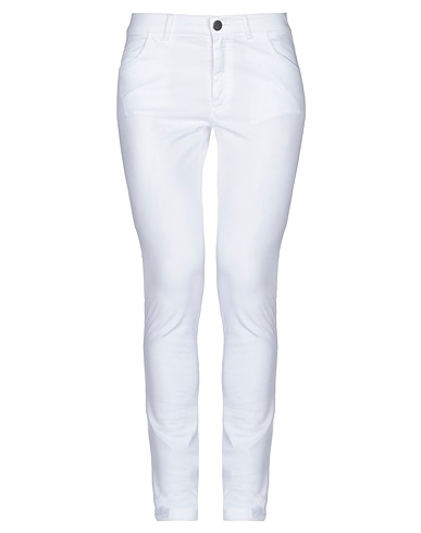 ROSSOPURO Pantalone Bianco 94% Cotone, 6% Elastan