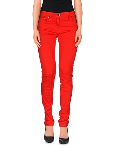 ELISABETTA FRANCHI JEANS Casual trouser Red 97% Cotton, 3% Elastane