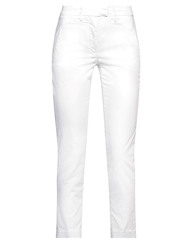 DONDUP Pantalone Bianco 97% Cotone, 3% Elastan