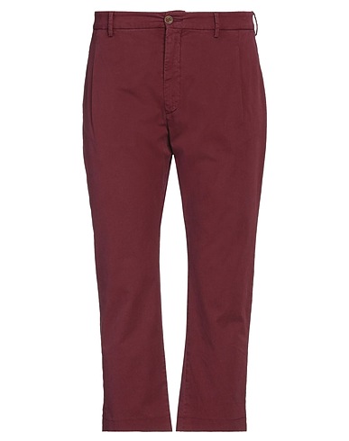 PENCE Casual trouser Burgundy 98% Cotton, 2% Elastane