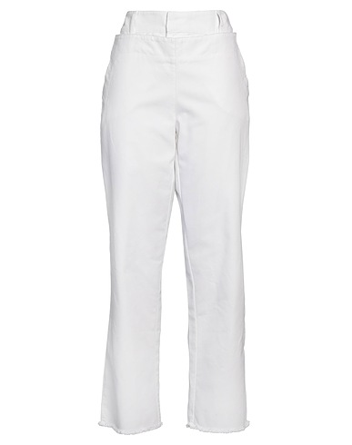 PHILOSOPHY di LORENZO SERAFINI Casual pants White 100% Cotton
