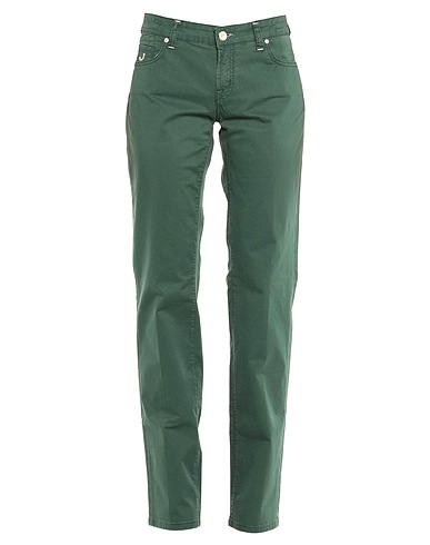 JACOB COHЁN Casual pants Dark green 97% Cotton, 3% Elastane