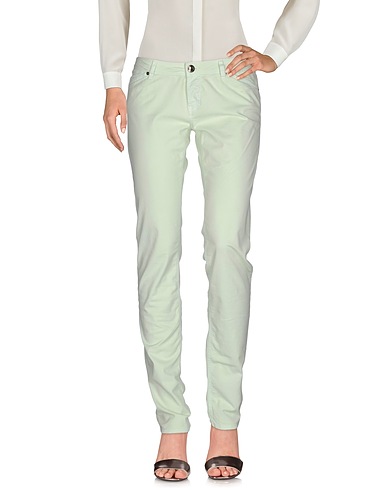 PINKO Casual pants Light green 97% Cotton, 3% Elastane