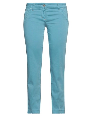 JACOB COHЁN Casual pants Pastel blue 97% Cotton, 3% Elastane