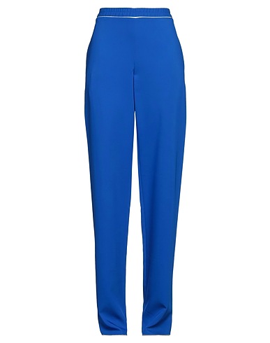 CALVIN KLEIN COLLECTION Casual pants Bright blue 95% Viscose, 5% Elastane