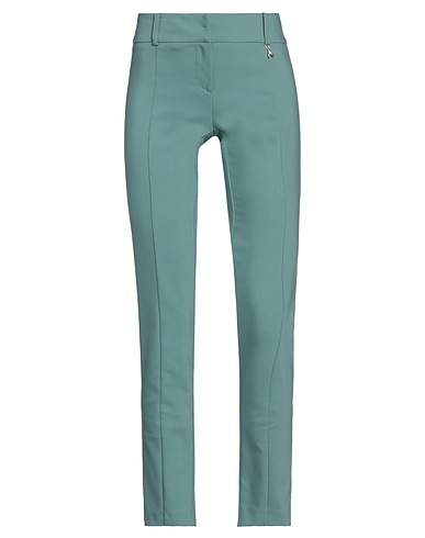 PATRIZIA PEPE Casual pants Light green 49% Cotton, 48% Polyester, 3% Elastane