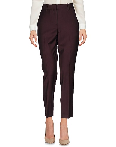 THEORY Casual pants Plum 75% Virgin Wool, 23% Polyamide, 2% Elastane