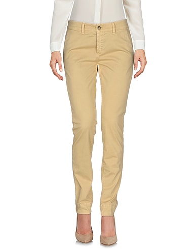 CARE LABEL Casual pants Beige 98% Cotton, 2% Elastane