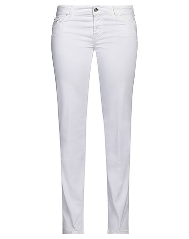 JACOB COHЁN Casual trouser White 97% Cotton, 3% Elastane
