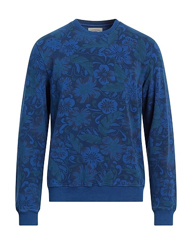 ROSSOPURO Sweatshirt Bright blue 93% Cotton, 7% Elastane