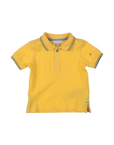 PEUTEREY Polo shirt Yellow 96% Cotton, 4% Elastane