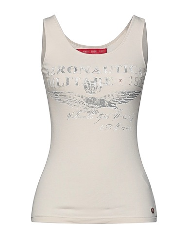 AERONAUTICA MILITARE Tank top Light grey 92% Cotton, 8% Elastane