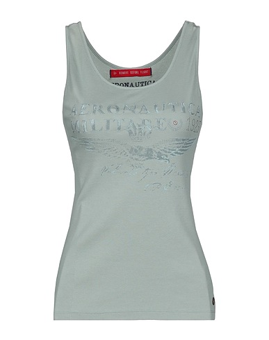AERONAUTICA MILITARE Vest Light green 92% Cotton, 8% Elastane
