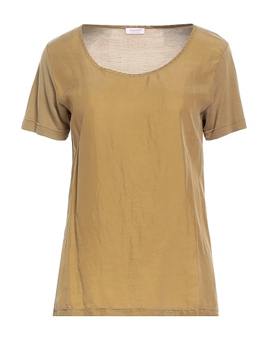 ROSSOPURO Basic T-Shirt Military green 100% Silk