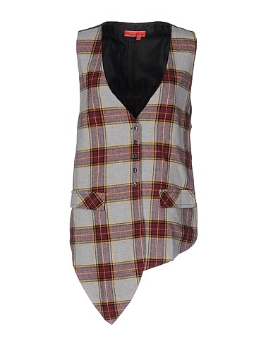 MANILA GRACE DENIM Gilet Grigio chiaro 70% Viscosa, 30% Lana, Poliestere, Acrilico, Metallo