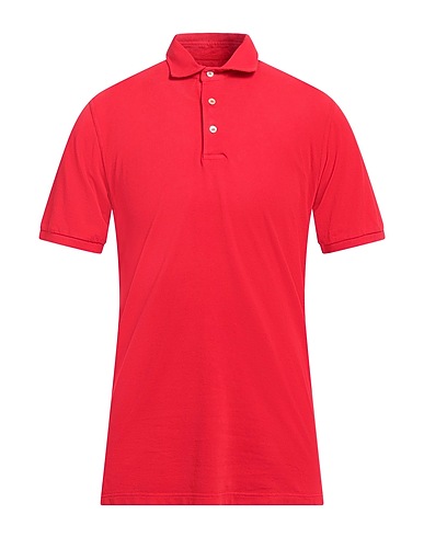 FEDELI Polo shirt Red 100% Cotton
