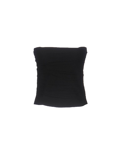 ERIKA CAVALLINI Crop top Black 100% Cotton