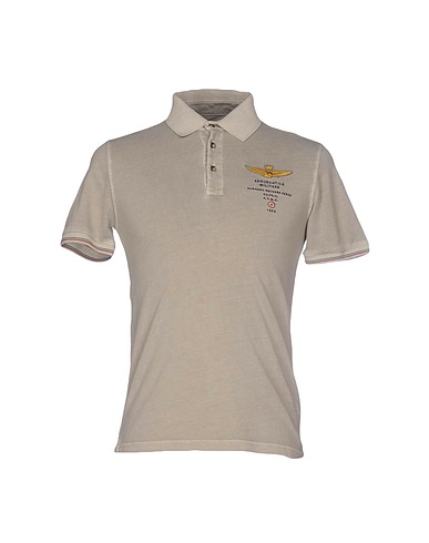 AERONAUTICA MILITARE Polo Gris 100% Algodón