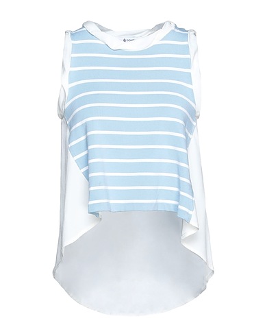 DONDUP Top Sky blue 95% Viscose, 5% Elastane, Acetate
