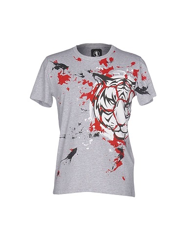 BIKKEMBERGS T-shirt Light grey 100% Cotton